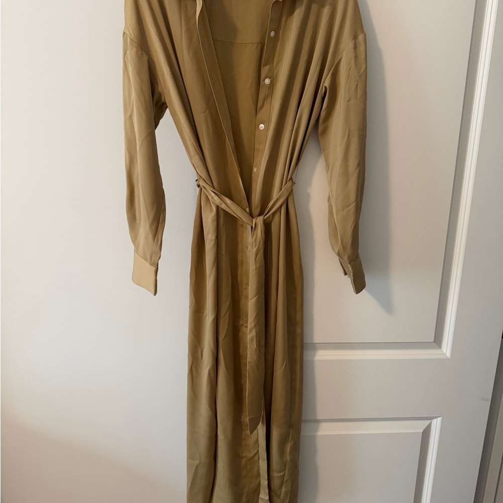 Banana Republic Long Sleeve Tan Dress